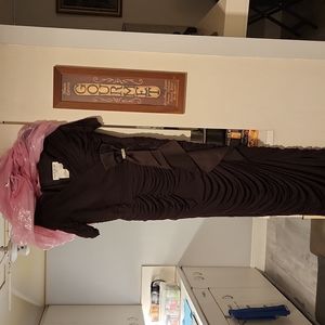 Wraparound Gown Size 14 Brown by Daymor